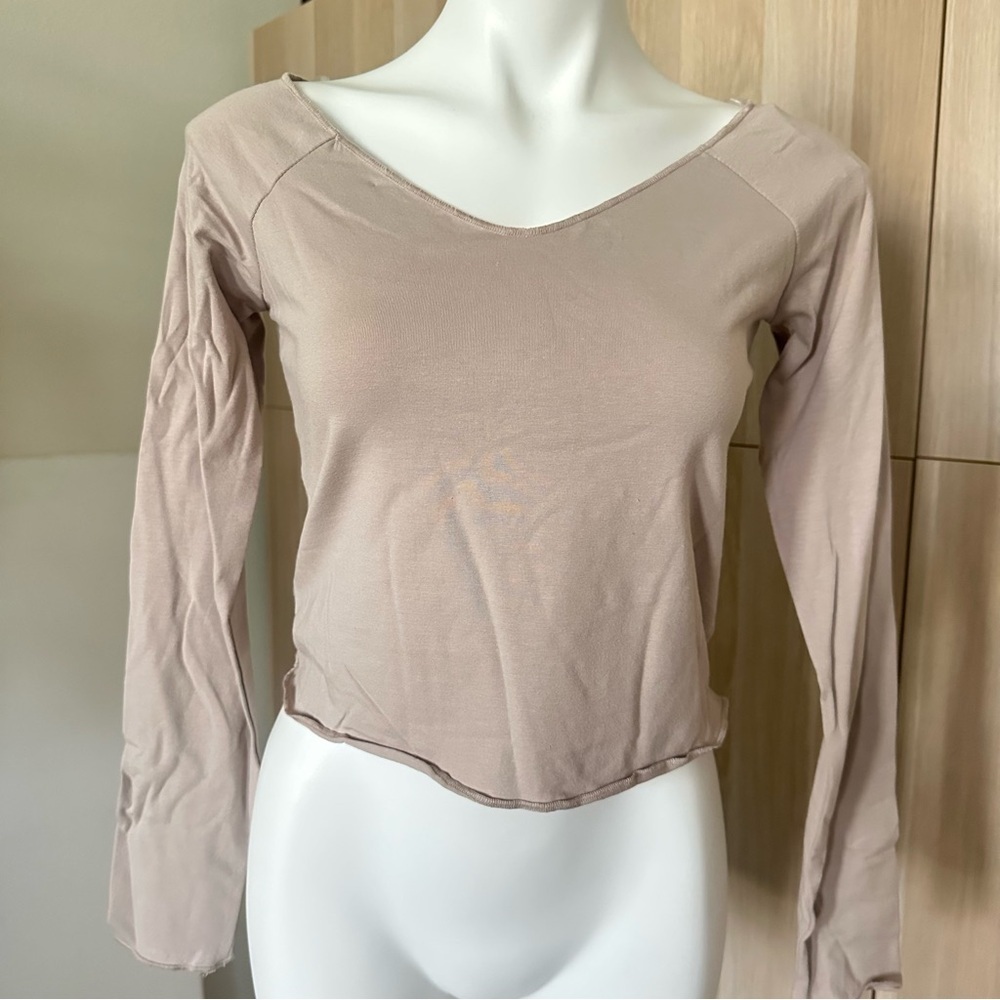 Wild Fable Long Sleeve Taupe Top Size M Women